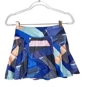 Athleta XXSmall Blue Electric Geo Sport Speed Skort Skirt Athletic Liner Active